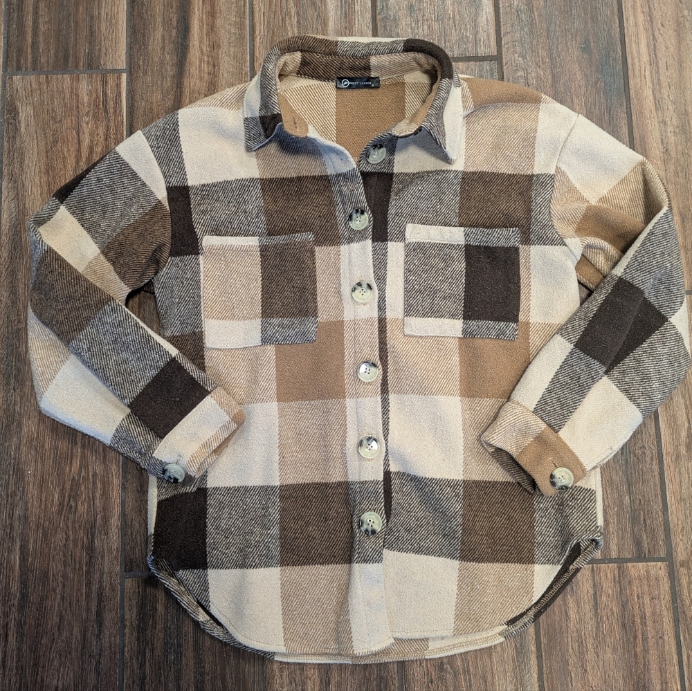 Women's Brown And tan Shaket Small